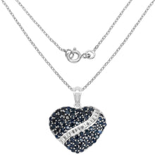 Load image into Gallery viewer, 4.60 Carat Genuine Blue Sapphire and White Topaz .925 Sterling Silver Pendant
