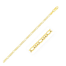 将图片加载到图库查看器，2.8mm 14k Yellow Gold Solid Figaro Chain

