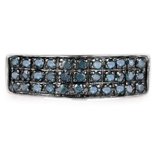 将图片加载到图库查看器，0.40 Carat Genuine Blue Diamond .925 Sterling Silver Ring
