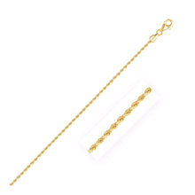 Load image into Gallery viewer, 2.0mm 10k Yellow Gold Solid Diamond Cut Rope Chain
