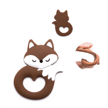 将图片加载到图库查看器，New Sets Baby Silicone Teether Rodent Silicone Animal Fox Teeth Chew Children Goods

