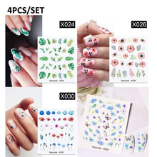 Load image into Gallery viewer, Abstract Lady Face Water Decals Fruit Flower Summer Leopard Alphabet Leaves Nail Stickers Water Black Leaf Sliders Marble Nail Art Stickers Water Transfer Nail Decals Full Wraps Gradient Acrylic Nail Kits for Women Manicure Decoration
