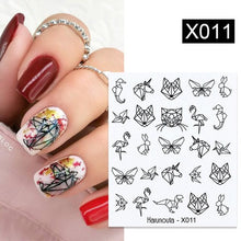 Load image into Gallery viewer, Abstract Lady Face Water Decals Fruit Flower Summer Leopard Alphabet Leaves Nail Stickers Water Black Leaf Sliders Marble Nail Art Stickers Water Transfer Nail Decals Full Wraps Gradient Acrylic Nail Kits for Women Manicure Decoration
