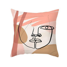 Load image into Gallery viewer, Abstract Line Drawing Cushion Case Modern Abstract Painting Pillow Case Beautiful Art Cushion Covers Art Sofa Pillows Case Livingroom Decorative Pillow 45x45CM
