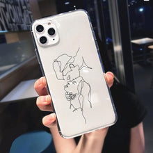 将图片加载到图库查看器，Abstract Soft Unique Silicon Phone Case For iPhone 14 13 Pro Max 12 Pro Luxury Clear Transparent Charming Silicone Protective Lightweight Ultra Thin Cover Pattern Printed  Back Cover
