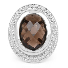 Load image into Gallery viewer, 7.90 Carat Genuine Smoky Quartz .925 Sterling Silver Ring
