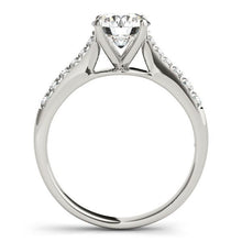 将图片加载到图库查看器，14k White Gold Round Cut Diamond Engagement Ring  (1 5/8 cttw)
