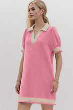 Load image into Gallery viewer, Trendy Contrast Short Sleeve Mini Dress Soft &amp; Comfortable Casual Dress for Women
