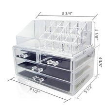 Load image into Gallery viewer, 2-Pack: Acrylic Makeup Organizer Cosmetic Jewelry Display Box
