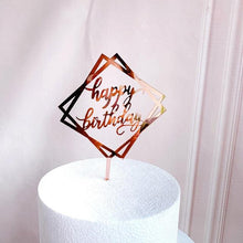 Load image into Gallery viewer, Acrylic One Cake Topper Top Cake One Cake Topper Birthday Cake Topper Double Sided For Anniversaries And Parties  Birthday Party Cupcake Toppers Flags Wedding Baby Shower Supplies Lovely Baking Dessert Decorations
