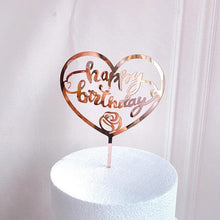 Load image into Gallery viewer, Acrylic One Cake Topper Top Cake One Cake Topper Birthday Cake Topper Double Sided For Anniversaries And Parties  Birthday Party Cupcake Toppers Flags Wedding Baby Shower Supplies Lovely Baking Dessert Decorations
