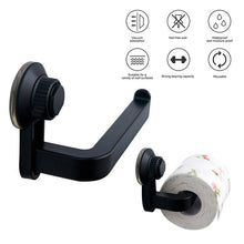 Load image into Gallery viewer, Acrylic Toilet Paper Holder Tissue Rack Wall Mounted Bathroom Kitchen Roll Holder Paper Tissue Rack Hook Modern Black Hanger Toilet Tissue Roll Holders Dispenser And Hangers Wall Mounted For Bathroom  Kitchen
