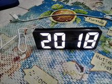 Load image into Gallery viewer, Acrylic/Mirror Alarm Clock LED Digital Clock Voice Control Snooze Time Temperature Display Night Mode Digital Alarm Clock, LED Bedside Clock with 6-Level Brightness Dual Alarm Adjustable Volume with 3 Alarm Sound Alarm Clock for Bedroom Office
