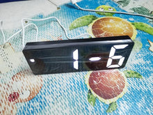 Load image into Gallery viewer, Acrylic/Mirror Alarm Clock LED Digital Clock Voice Control Snooze Time Temperature Display Night Mode Digital Alarm Clock, LED Bedside Clock with 6-Level Brightness Dual Alarm Adjustable Volume with 3 Alarm Sound Alarm Clock for Bedroom Office
