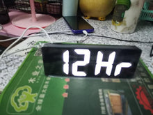 Load image into Gallery viewer, Acrylic/Mirror Alarm Clock LED Digital Clock Voice Control Snooze Time Temperature Display Night Mode Digital Alarm Clock, LED Bedside Clock with 6-Level Brightness Dual Alarm Adjustable Volume with 3 Alarm Sound Alarm Clock for Bedroom Office
