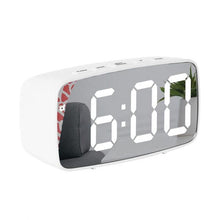 Load image into Gallery viewer, Acrylic/Mirror Alarm Clock LED Digital Clock Voice Control Snooze Time Temperature Display Night Mode Digital Alarm Clock, LED Bedside Clock with 6-Level Brightness Dual Alarm Adjustable Volume with 3 Alarm Sound Alarm Clock for Bedroom Office

