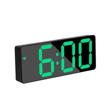 Load image into Gallery viewer, Acrylic/Mirror Alarm Clock LED Digital Clock Voice Control Snooze Time Temperature Display Night Mode Digital Alarm Clock, LED Bedside Clock with 6-Level Brightness Dual Alarm Adjustable Volume with 3 Alarm Sound Alarm Clock for Bedroom Office
