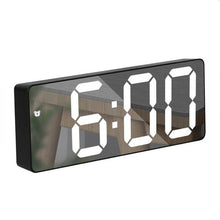 Load image into Gallery viewer, Acrylic/Mirror Alarm Clock LED Digital Clock Voice Control Snooze Time Temperature Display Night Mode Digital Alarm Clock, LED Bedside Clock with 6-Level Brightness Dual Alarm Adjustable Volume with 3 Alarm Sound Alarm Clock for Bedroom Office
