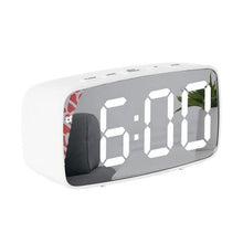 Load image into Gallery viewer, Acrylic/Mirror Alarm Clock LED Digital Clock Voice Control Snooze Time Temperature Display Night Mode Digital Alarm Clock, LED Bedside Clock with 6-Level Brightness Dual Alarm Adjustable Volume with 3 Alarm Sound Alarm Clock for Bedroom Office
