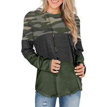 Load image into Gallery viewer, Actloe Women Long Sleeve Striped Color Block Casual Hoodies
