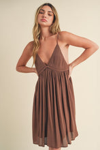 Load image into Gallery viewer, New Summer Ruched Plunge Mini Cami Dress For Women – Sexy, Comfortable, Flattering &amp; Perfect for Special Occasions
