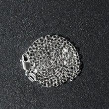 将图片加载到图库查看器，14k White Gold Diamond Cut Cable Link Chain 1.8mm
