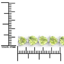 Load image into Gallery viewer, 13.64 Carat Genuine Peridot .925 Sterling Silver Bracelet
