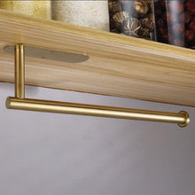 将图片加载到图库查看器，Adhesive Paper Holder Gold 304 Stainless Steel Stand Toilet Paper Towel Rack Tissue Roll Hanger For Kitchen Bathroom Free Nail Stainless Steel Toilet Tissue Roll Holder Sticky Hand Towel Hanger Vertical Or Horizontal No Drilling
