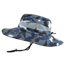Load image into Gallery viewer, Adjustable Men's Hat Bucket Hat Summer Breathable Fashion Outdoor Fishing Wide Brim Hat Sun Protection Cap Male Traveling Sun Hats Fishing Hat Adjustable Mountaineering Hat 58-60cm
