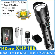 Load image into Gallery viewer, Adjustable Rechargeable Tactical Flashlight USB LED  Super Bright Zoomable IPX65 Waterproof Portable Torchlight Flash Lamp USB Charging For Hiking Camping Running Fishing
