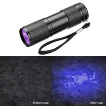 将图片加载到图库查看器，Adjustable Rechargeable UV Flashlight Black Light 21LED 12LED Handheld Portable Torch Light Ultraviolet Flashlight Detector Flashlight Torch For Bed Bug Dog Urine Pet Stains Matching With Pet Odor Eliminator
