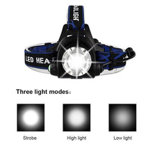 将图片加载到图库查看器，Adjustable Rechargeable Waterproof Brightest Zoomable LED Lightweight Hands Free Headlamp High Power For Adult Hunting Camping Running Hiking Riding Fishing Rechargeable T6 Chip Headlight
