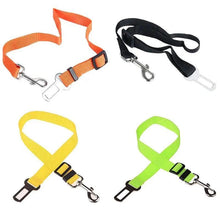 Load image into Gallery viewer, Adjustable Safety Seat Belt Nylon Pets Puppy Seat Lead Leash Dog Harness Vehicle Seatbelt Pet Dog Supplies Travel Clip Adjustable Bowtie Pet Cat Dog Car Seat Belt Pet Seat Harness Dog Lead Clip Dog Collars Accessories
