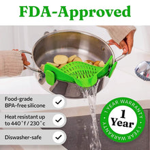 将图片加载到图库查看器，Adjustable Silicone Pot Strainer and Pasta Strainer

