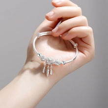 将图片加载到图库查看器，Adjustable Sterling Silver Dreamcatcher Feather Round Bead Charm Bracelet Bangle Adjustable Polished Hollow Out Bracelet For Women Girl Teen Mother Friend Friendship Cute Luxury Jewelry Birthday Gift
