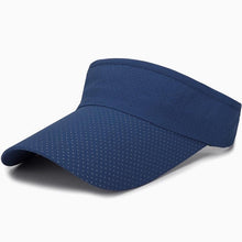 Load image into Gallery viewer, Adjustable Summer Breathable Hats Men Women Sun Protection Sports Golf Tennis Visor Hat Adjustable Visor UV Protection Top Empty Solid Sports Outdoor Running Sunscreen Strong Cap
