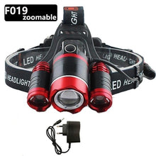 Load image into Gallery viewer, Adjustable Zoomable Headlamp Ultra Bright Rechargeable LED Bright High Lumen Head Lights Head Lamp Waterproof Flashlight For Outdoor Cmaping Fishing Hiking Biking Fishing Headlamp  Running Headlamp
