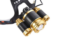 Load image into Gallery viewer, Adjustable Zoomable Headlamp Ultra Bright Rechargeable LED Bright High Lumen Head Lights Head Lamp Waterproof Flashlight For Outdoor Cmaping Fishing Hiking Biking Fishing Headlamp  Running Headlamp
