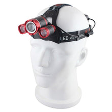 Load image into Gallery viewer, Adjustable Zoomable Headlamp Ultra Bright Rechargeable LED Bright High Lumen Head Lights Head Lamp Waterproof Flashlight For Outdoor Cmaping Fishing Hiking Biking Fishing Headlamp  Running Headlamp
