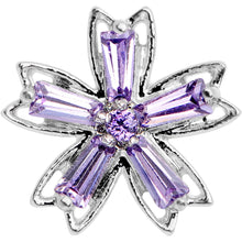 Load image into Gallery viewer, Purple CZ Gem Lil Lily Cartilage Tragus Earring
