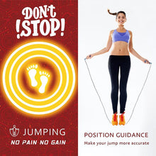Load image into Gallery viewer, Adult Children Jump Skipping Rope With Non Slip Jumping Rope Sport Jump Rope Large Rubber Exercise Workout For Home Gym Flooring Non-Slip Oval Design Equipment For Workout Excercise And Fitness
