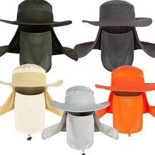 Load image into Gallery viewer, Adult Wide Brim Sun Hat with Neck Face Flap Cover

