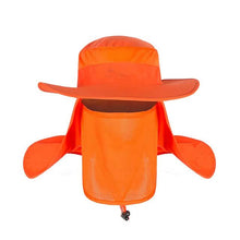Load image into Gallery viewer, Adult Wide Brim Sun Hat with Neck Face Flap Cover
