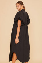 将图片加载到图库查看器，Sophisticated Elegant Black Puff Sleeve Midi Dress Luxury Dress for Women Timeless Women Dress
