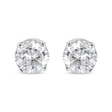 Load image into Gallery viewer, 14K White Gold 5/8 Cttw Round Brilliant-Cut Lab Grown Diamond Classic 4-Prong Push back Stud Earrings (F-G Color, VS1-VS2 Clarity)

