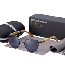 将图片加载到图库查看器，Bamboo High Quality Female Sunglasses Oversized Women Polarized Sunglasses With Natural Bamboo In Elegant and Luxury Cat eye Eyewear Luxury Style
