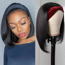 Load image into Gallery viewer, Afro Kinky Curly Short Bob Wigs Headband Wigs for Black Women Water Wave Synthetic Hair Wigs Wigs For Black Women Cosplay Wigs For Women
