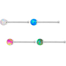 Load image into Gallery viewer, Multi Color 2.5mm Synthetic Opal Ball Nose Bone 4 Pack Set
