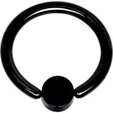 Load image into Gallery viewer, 14G 3/8 Aqua Faux Opal 4mm Disc Black BCR Captive Ring
