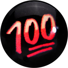 Load image into Gallery viewer, Officially Licensed Keep It 100 emoji Black Acrylic Cheater Plug Set
